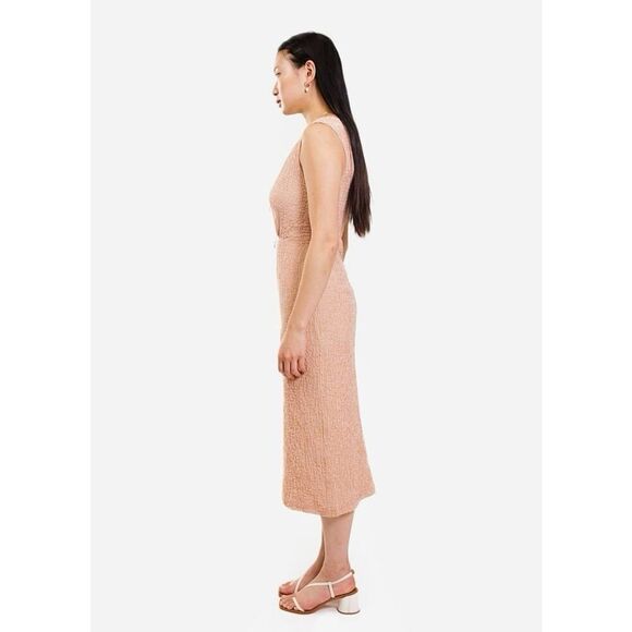 Paloma Wool Chambao Gingham Rust Midi Dress Rust Orange Tie Front XS 34 - Picture 4 of 16